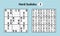 Sudoku game with answers. Hard complexity. Simple vector