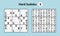 Sudoku game with answers. Hard complexity. Simple vector