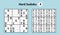 Sudoku game with answers. Hard complexity. Simple vector