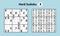 Sudoku game with answers. Hard complexity. Simple vector