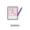 Sudoku icon. Flat sign element from table games collection. Creative Sudoku icon for web design, templates, infographics
