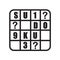 sudoku icon isolated on white background