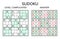 Sudoku. Kids and adult mathematical mosaic. Magic square. Logic