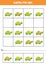 Sudoku for preschool kids. Logical game with cute colorful turtles