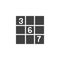 Sudoku puzzle game vector icon