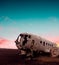 Sudurland plane wreckage in Iceland at sunset