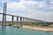 Suez Canal Bridge, is a road bridge crossing the Suez Canal
