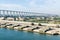 Suez Canal, Egypt- November 5, 2017: The Suez Canal Bridge, also