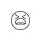 Suffering Face emoji line icon