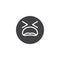 Suffering Face emoji vector icon