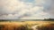 Suffolk Coast Views: A Serene Path Through An Empty Field