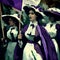 Suffragette March Women\\\'s Rights Group Purple Green White Generative AI