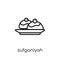 Sufganiyah icon. Trendy modern flat linear vector Sufganiyah icon on white background from thin line Religion collection