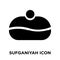 Sufganiyah icon vector isolated on white background, logo concept of Sufganiyah sign on transparent background, black filled