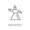 Sufi Mystic linear icon. Modern outline Sufi Mystic logo concept
