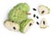 Sugar apple or custard apple isolated on white background with clipping path. Exotic tropical Thai annona or cherimoya