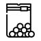 sugar balls sweetener line icon vector illustration