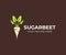 Sugar beet plant logo design. Sugarbeet root vector design