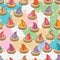 Sugar biscuit seamless pattern