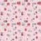 Sugar in Blood vector concept creative seamless pattern - Glycemia background