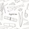 Sugar cane icons pattern