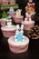 Sugar Christmas figurine hare on muffin