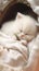 Sugar-Coated Slumber: Adorable White Kitten in Winter Sleepwear