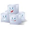 Sugar cube pile cartoon character