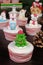 Sugar figurine Christmas tree on the muffin