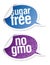 Sugar free and GMO free food stickers