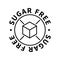 Sugar free simple icon, modern design element on white