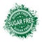 sugar free. stamp. sticker. seal. round grunge vintage ribbon sugar free sign