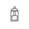 Sugar in glass sugar dispenser line icon