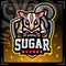 Sugar glider gaming mascot. esport logo design