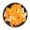 Sugar lemon and orange marmalade in bowl isolated