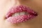 Sugar lips close up