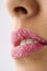 Sugar lips close up
