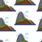 Sugar loaf mountain and sea seamless pattern Brazilian nature
