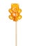 Sugar lollipop, lollypop bear on a wooden stick