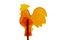 Sugar lollipop rooster isolated