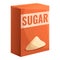Sugar package icon, cartoon style