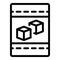 Sugar package icon, outline style