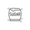 Sugar package icon. Simple line, outline vector of grocery icons for ui and ux, website or mobile application