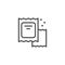 Sugar packet line outline icon