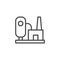 Sugar refinery line outline icon