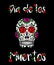 Sugar skull calavera. Mexican day of dead vector illustration. Dia de los Muertos greeting card, banner