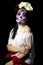 Sugar skull or Catrina makeup - portrait photo