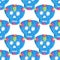 Sugar skull. Seamless pattern with Day of the Dead symbol.