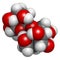 Sugar (sucrose, saccharose) molecule, chemical structure