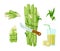 Sugarcane herb and juice. Natural organic product food